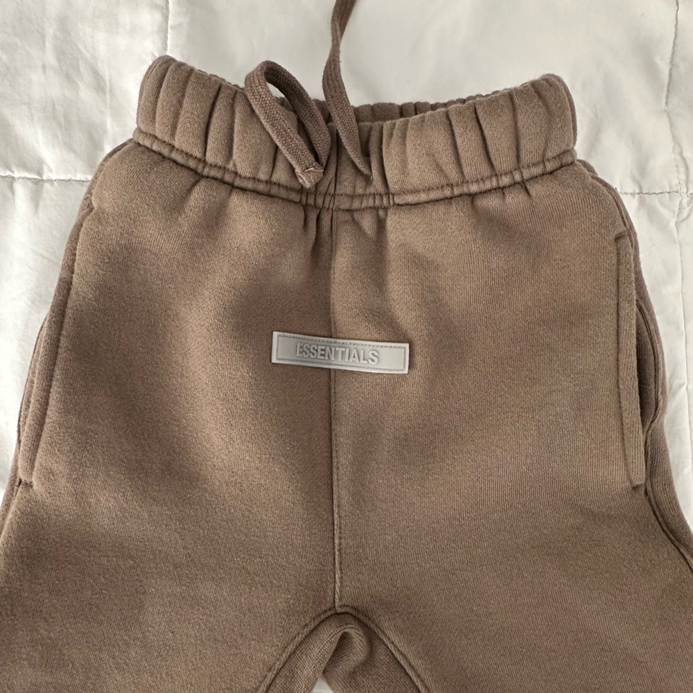 Essentials Kids Brown Joggers - Picture 2 of 3